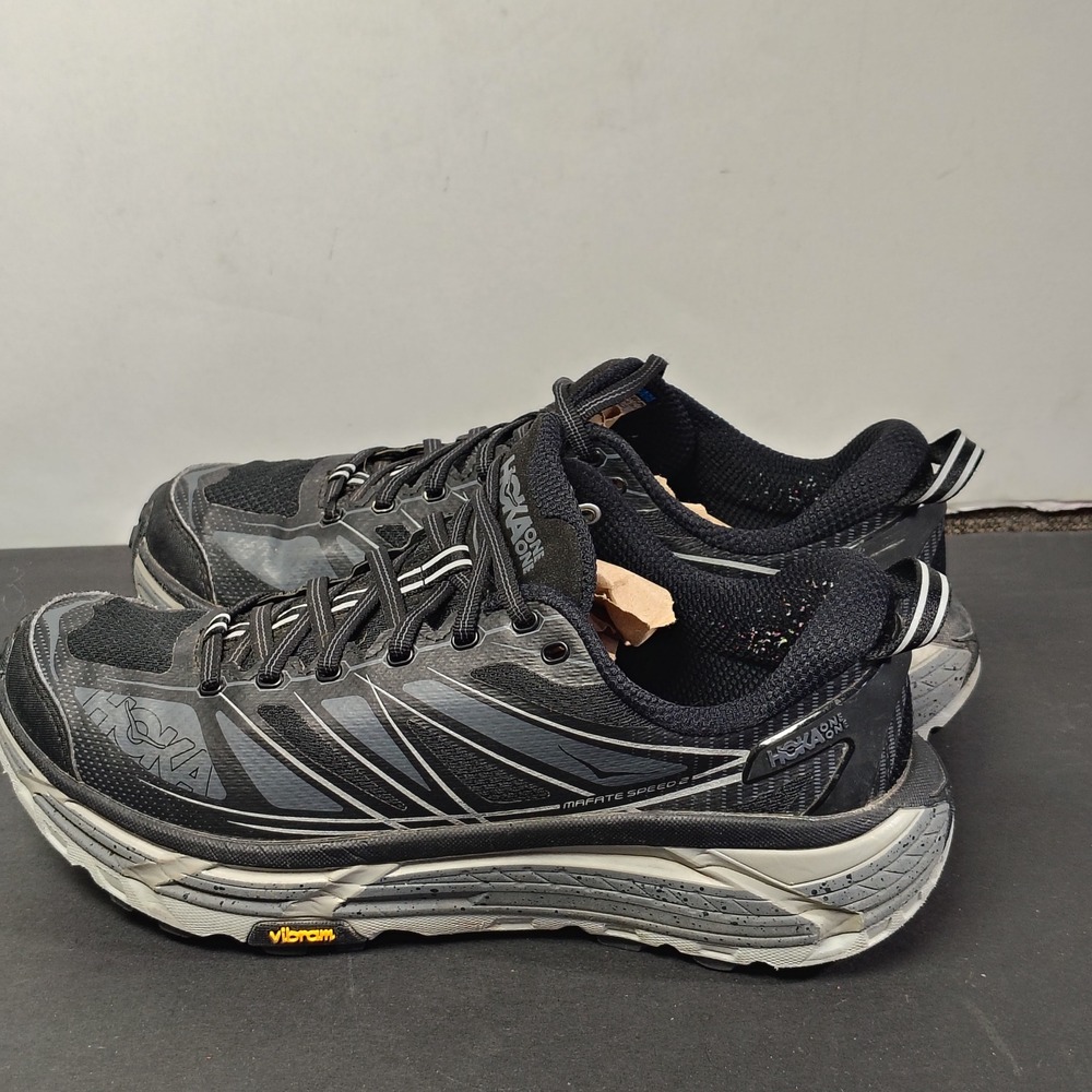 Hoka Mafate Speed 2 Mens Size 8.5 Black Castle Rock Trail Running Shoes 1126851 - Picture 3 of 11